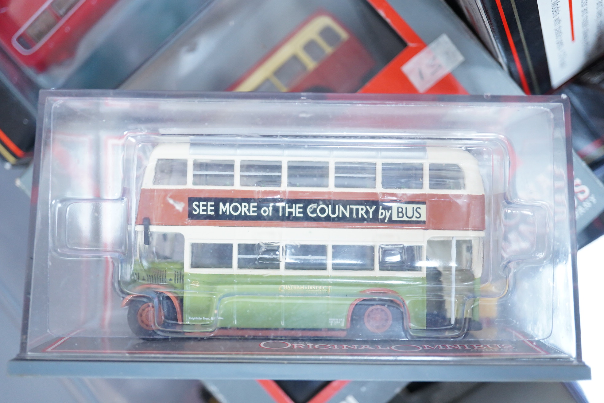 Thirty-seven boxed EFE and Corgi OOC buses, coaches and trolley buses, and sets, operators include; London Transport, Brighton & Hove, Grey Green, Southdown, Portsmouth, Southern Vectis, etc.